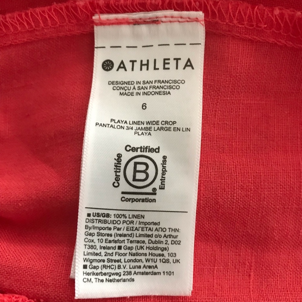 Athleta linen pants  SZ 6 - Picture 12 of 16